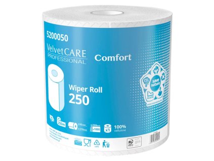 Papierové utierky v rolke 2 -vrstvové VELVET CARE 100% celulóza 250m (2ks)