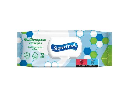 Vlhčené obrúsky Superfresh antibakteriálne 72ks