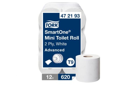 Toaletný papier 2-vrstv. TORK SmartOne Mini biely T9 (12 ks)