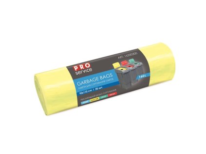 Vrecia na odpad 160 ℓ LDPE 24 mic. 90 x110 cm 24 mic žlté (20ks)