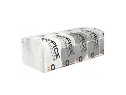 Papierové utierky Office Products ZZ 1-vrstvové biele recykel (20 bal.)