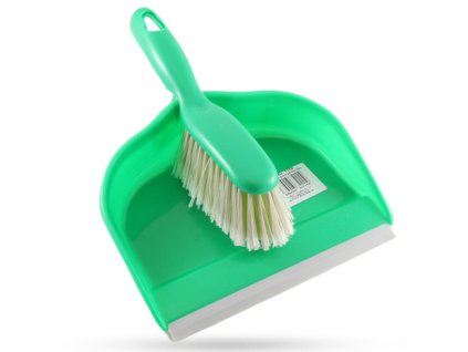 Metlička s lopatkou zelená