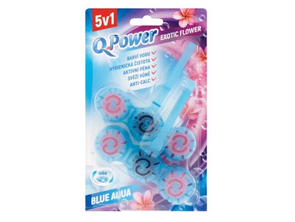 Q-Power WC závesný blok tuhý Exotic Flower 2 kusy