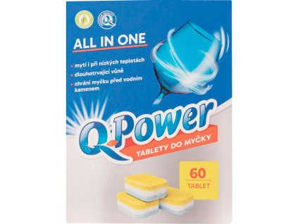 Q-Power tablety do umývačky riadu All In One 60 kusov