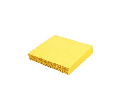 Papierové servítky 2-vrstvové 33x33cm žlté (50 ks)