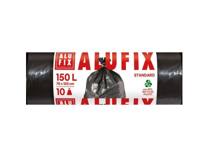 Vrecia na odpadky 150 l / 10 ks, 40mic., 78 x 105 cm, čierne, LDPE