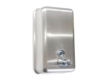 Dávkovač tekutého mydla a dezinfekcie manuálny, nerezový matný 1 l