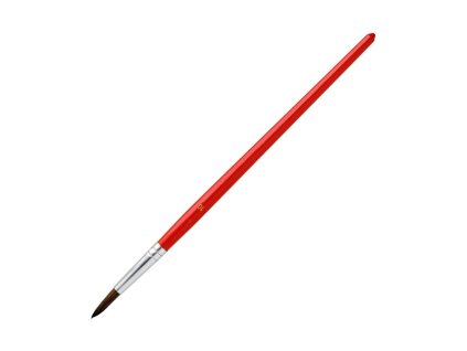 Štetec guľatý č. 10 s červenou rúčkou 12ks