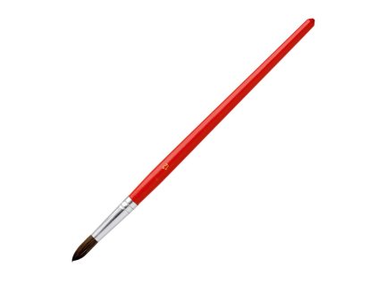 Štetec guľatý č. 12 s tmavočervenou rúčkou 12ks