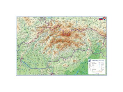 Podložka na stôl KARTON PP s mapou Slovenska 40x60cm