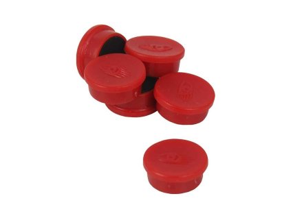 Magnet 20 mm červený 10 ks