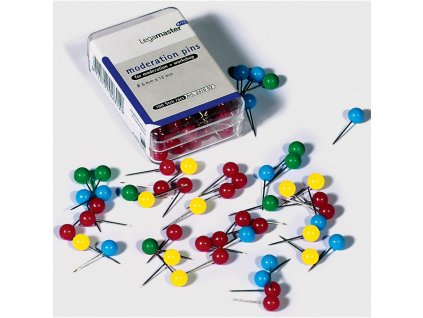Napichovacie špendlíky guľaté Legamaster 6mm mix farieb 200ks
