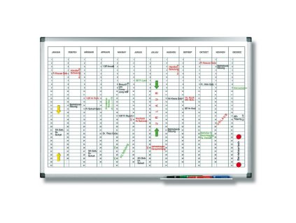 Plánovacia tabuľa ročná PREMIUM vertikálna 60x90 cm