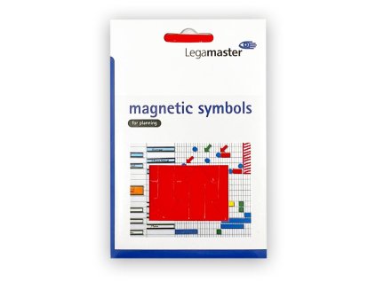 Magnetický symbol šípka červená, 20x35 mm, bal. 12 ks