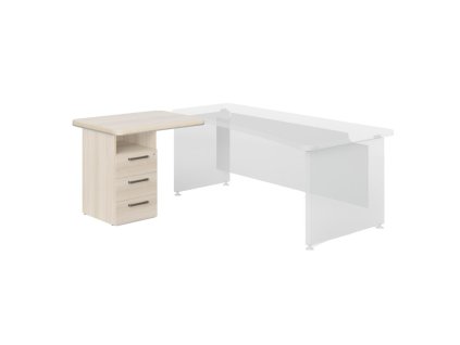 Kontajner prístavný L nika Lenza Wels, 90x76,2x55cm, agát svetlý