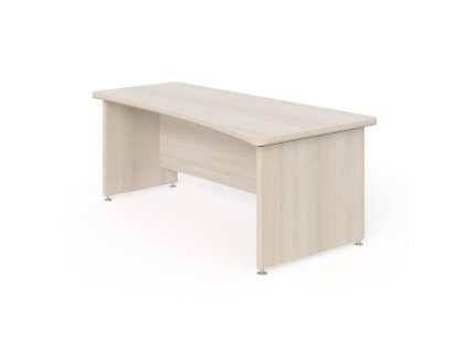 Pracovný stôl Lenza Wels, zúžený vľavo, 200x76,2x100/78cm, agát svetlý