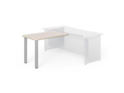 Prídavný stôl Lenza Wels, 110x76,2x70cm, kovové nohy - agát svetlý