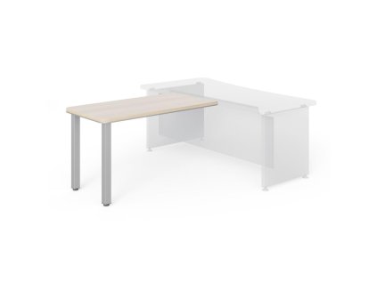 Prídavný stôl Lenza Wels, 130x76,2x70cm, kovové nohy - agát svetlý