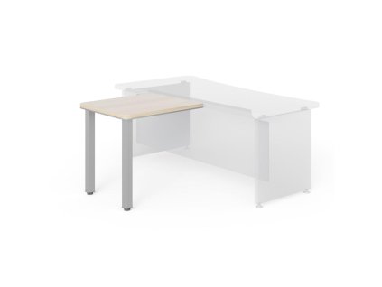 Prídavný stôl Lenza Wels, 80×76,2×70cm, kovové nohy - agát svetlý