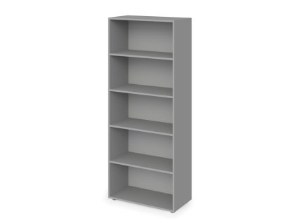 Skriňa otvorená vysoká 4 police Lenza Wels, 79,8x196,5x40,4cm, sivá