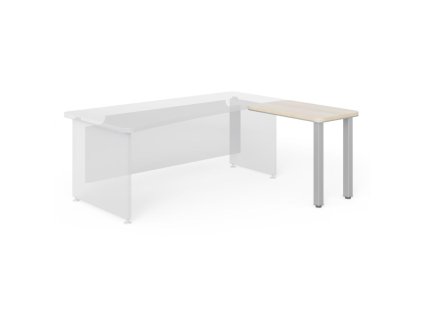 Stôl doplnkový Lenza Wels, zúženie vpravo, 55x76,2x90cm, agát svetlý