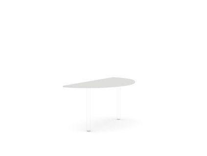 Doplnkový stôl bez nohy BASIC, 160x2,2x80cm, biela