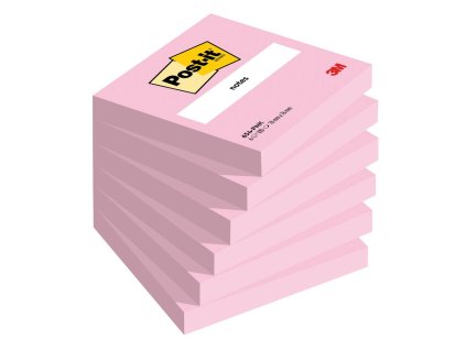 Samolepiaci bloček Post-it 76x76 ružový 6 x 100 lístkov