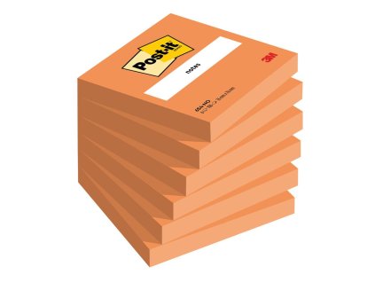 Samolepiaci bloček Post-it 76x76 oranžový 6 x 100 lístkov