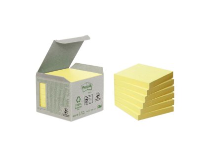 Samolepiaci bloček Post-it recyklované, 76x76 mm, žlté