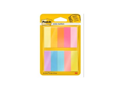 Záložky Post-it papierové, 15mm x 50 mm, 50 lístkov, 10 bločkov/balenie