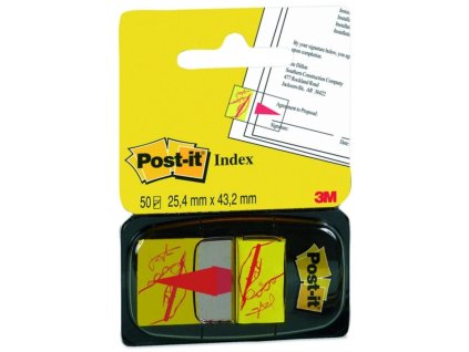 Záložky Post-it Index široké 25,4x43,2 ’podpis’