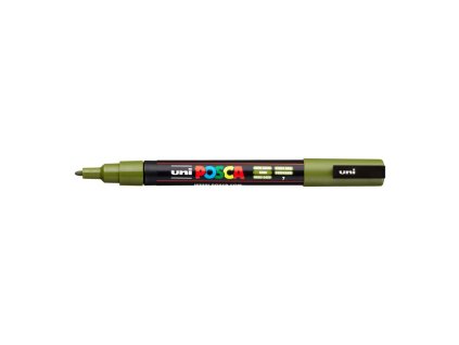 Popisovač uni POSCA PC-3M khaki zelený