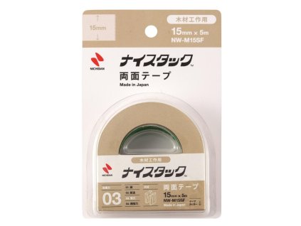 Lepiaca páska obojstranná NICHIBAN 15mm x 5m na drevo z netkanej textílie