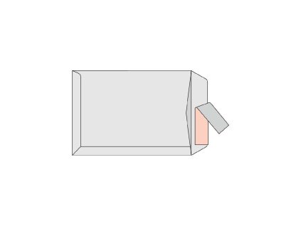 Poštové obálky C4 s páskou, biele, 25 ks