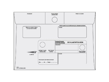 Poštové obálky C5 doručenka do VR bez OD,1000 ks