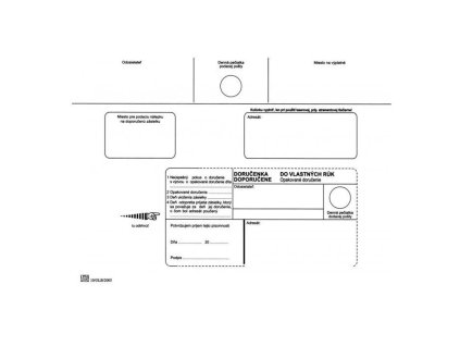 Poštové obálky C5 doručenka do VR OD, Doposielať, 100 ks