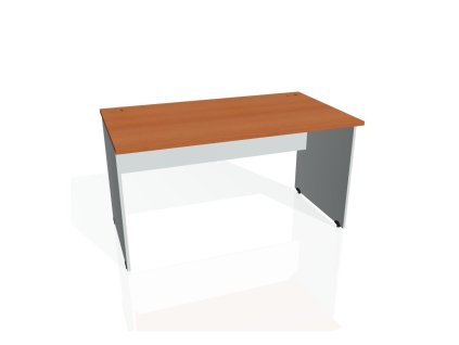 Pracovný stôl Gate, 140x75,5x80 cm, čerešňa/sivý