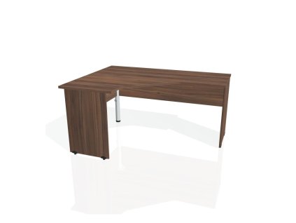 Pracovný stôl Gate, ergo, pravý, 160x75,5x120 cm, orech/orech
