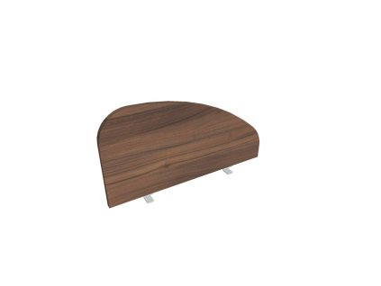 Paraván Hobis na hranu stola, oblý, 80 cm, orech