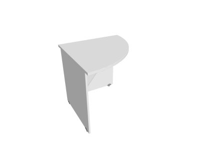 Doplnkový stôl Gate, pravý, 80x75,5x80 cm, sivá/sivá