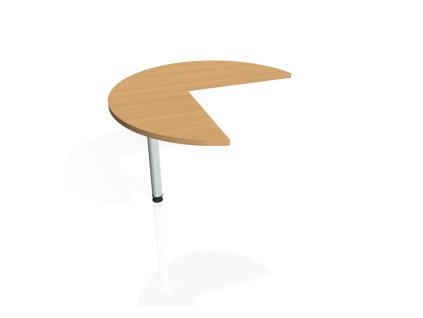 Doplnkový stôl Gate, ľavý, 100x75,5 cm, buk/kov