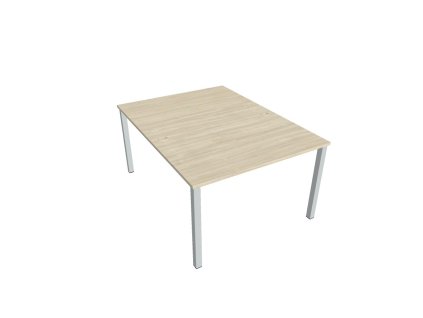 Pracovný stôl Uni, zdvojený, 120x75,5x160 cm, agát/sivá