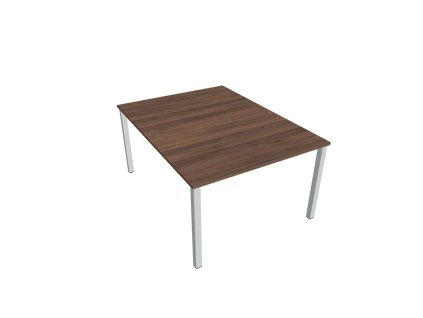 Pracovný stôl Uni, zdvojený, 120x75,5x160 cm, orech/sivá