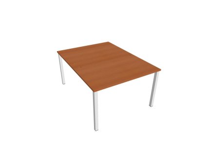 Pracovný stôl Uni, zdvojený, 140x75,5x160 cm, čerešňa/biela