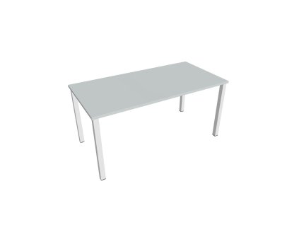Rokovací stôl Uni, 160x75,5x80 cm, sivá/biela