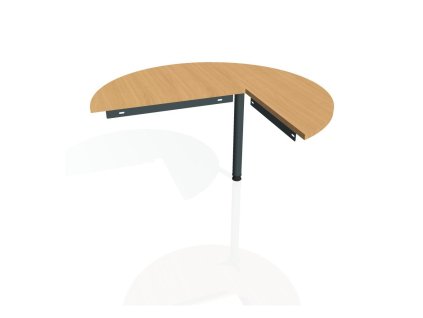 Doplnkový stôl Gate, ľavý, 120x75,5 cm, buk/kov