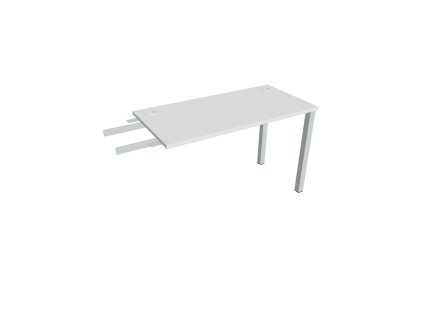 Pracovný stôl Uni, reťaziaci, 120x75,5x60 cm, biela/sivá