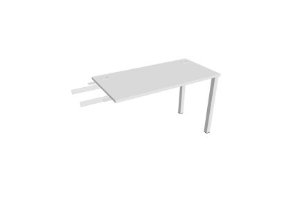 Pracovný stôl Uni, reťaziaci, 120x75,5x60 cm, biela/biela