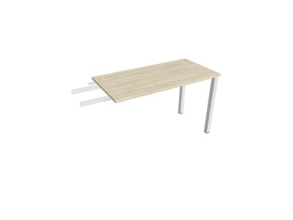 Pracovný stôl Uni, reťaziaci, 120x75,5x60 cm, agát/biela