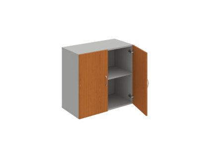 Policová skriňa Drive, 80x74x42 cm, čerešňa/sivá